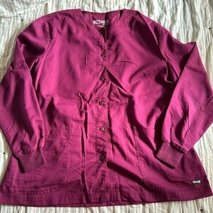 Maroon greys anatomy scrub jacket xl